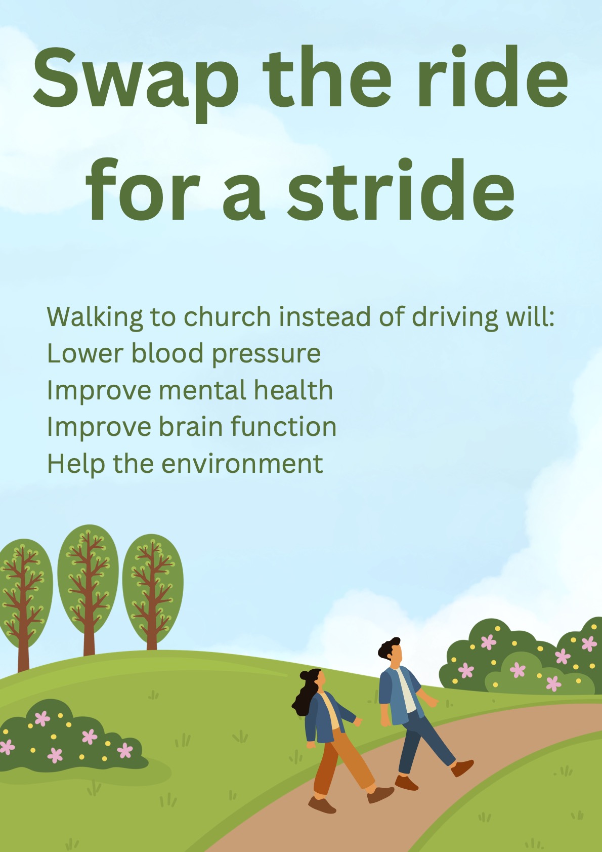 Walk to church eco poster by University of Bath