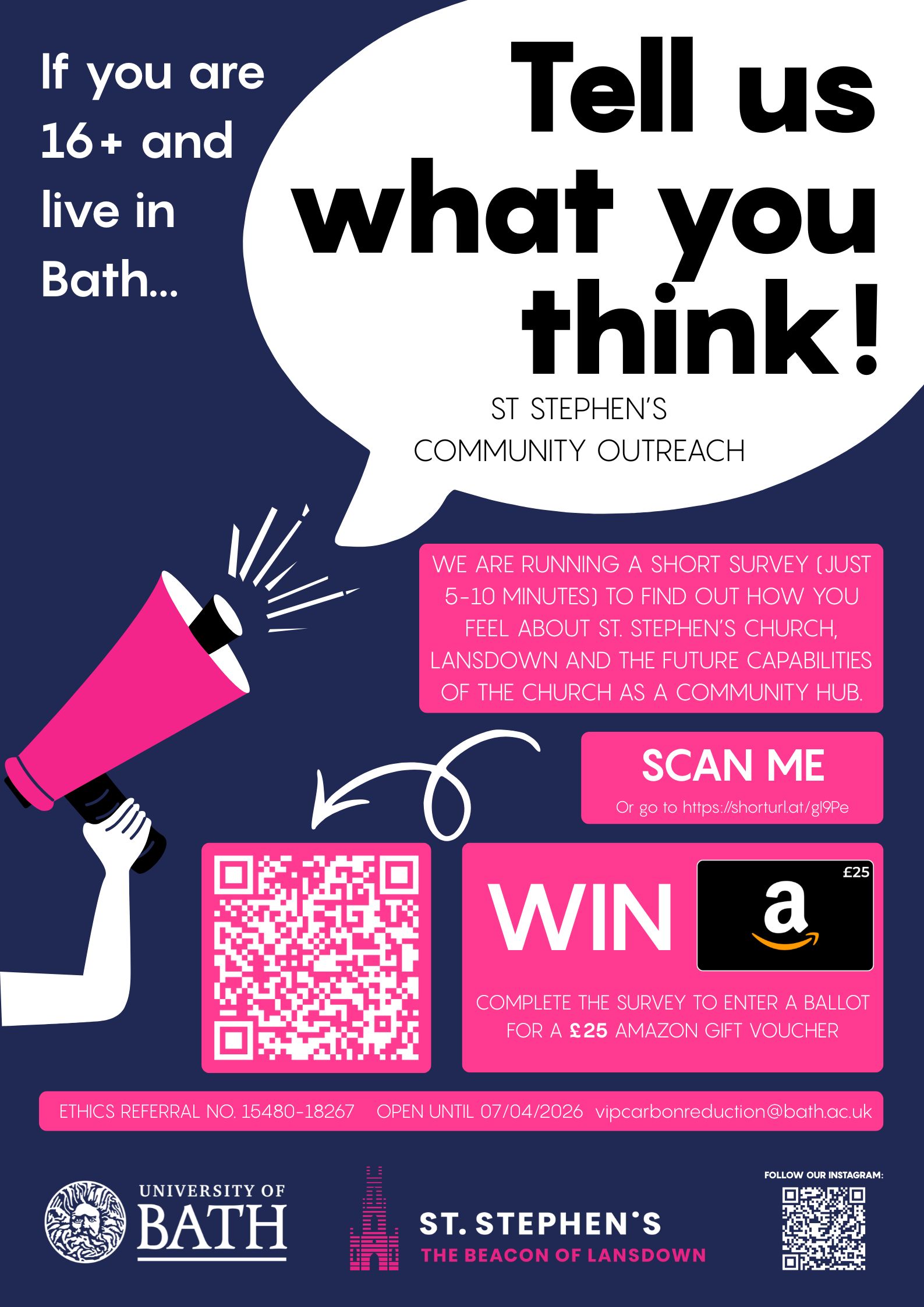 Bath University community survey for the Beacon of Lansdown