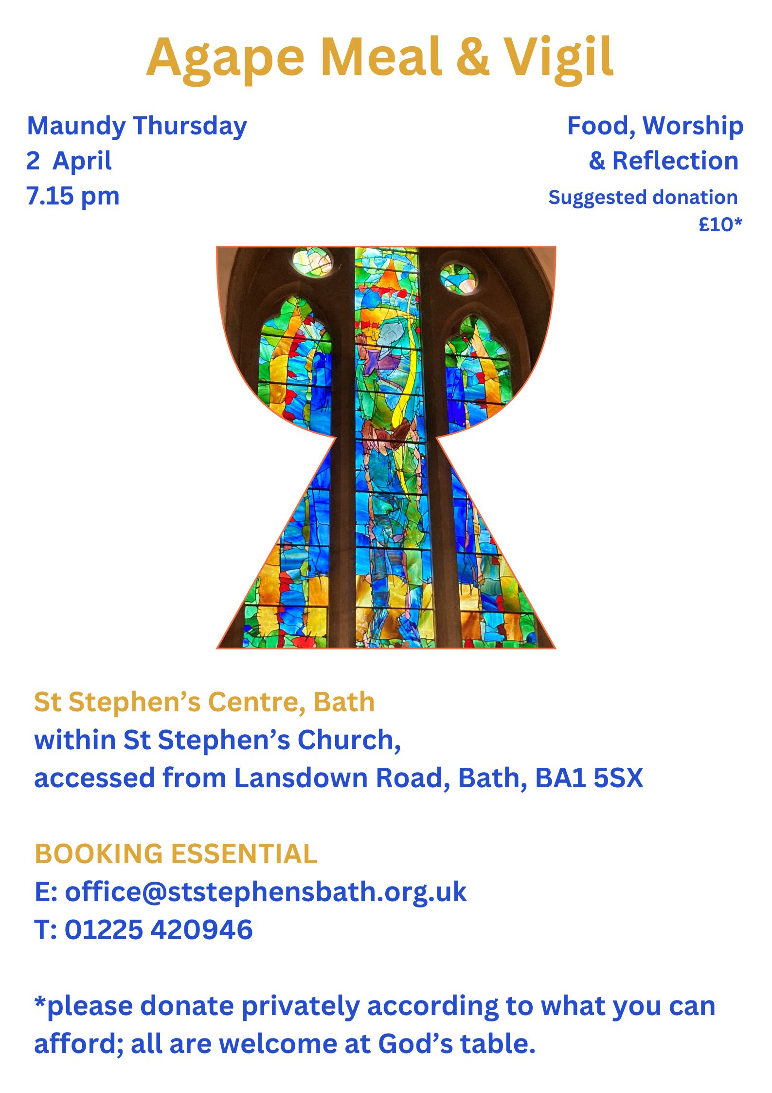 Agape Supper at St Stephen's Maundy Thursday