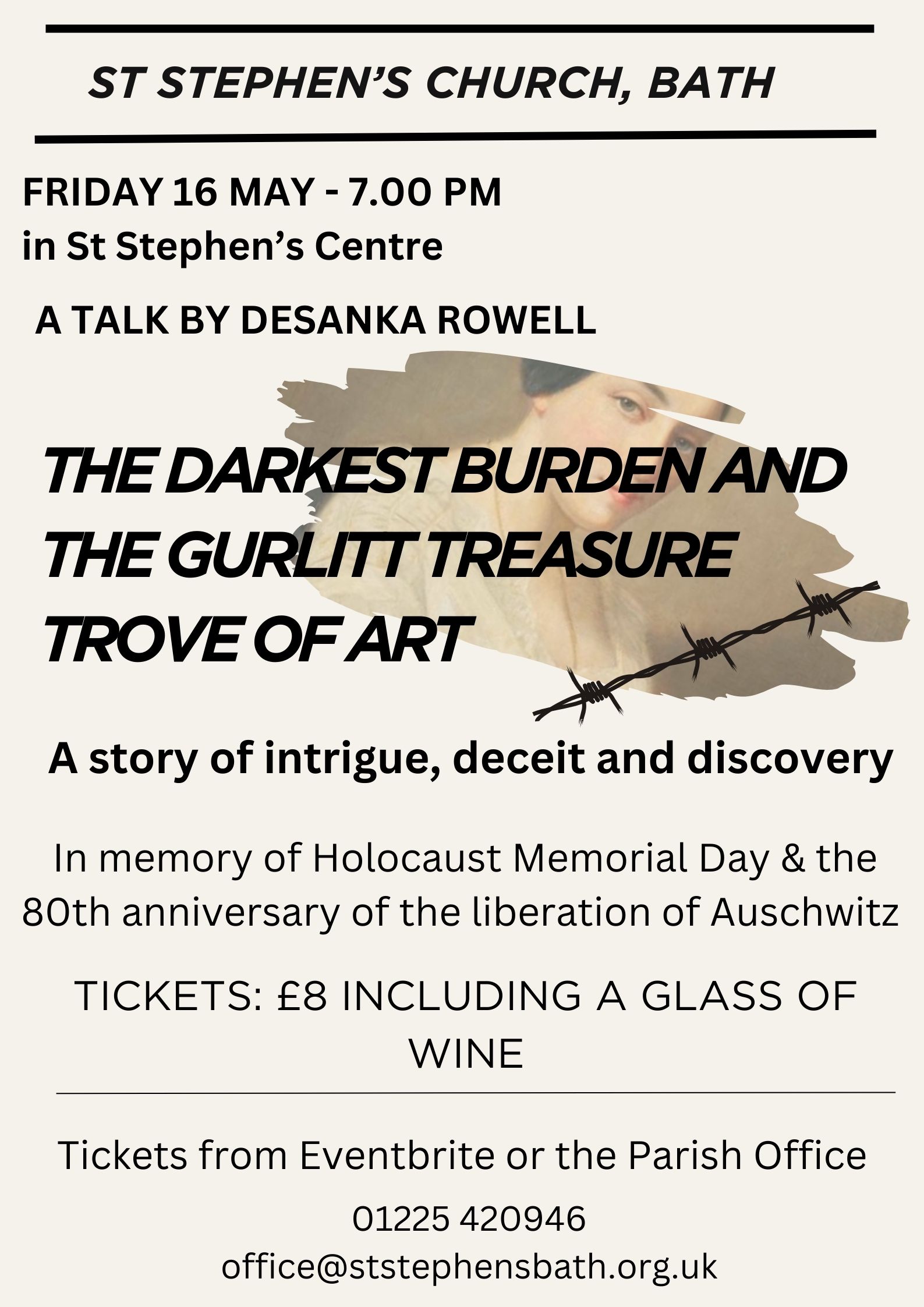 Art History Talk at St Stephen's on Friday 16 May 730pm