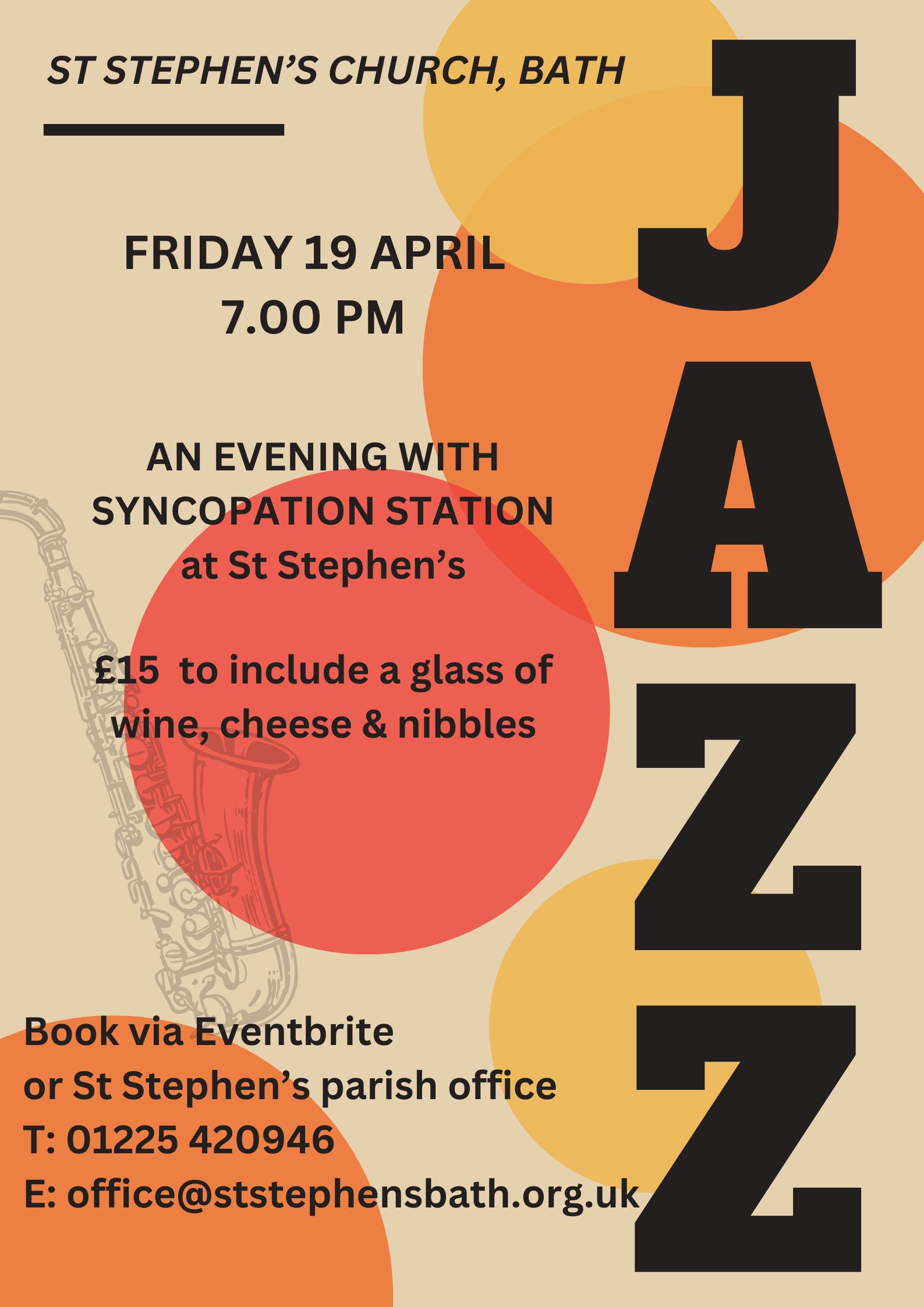 A poster advertising an evening of jazz music